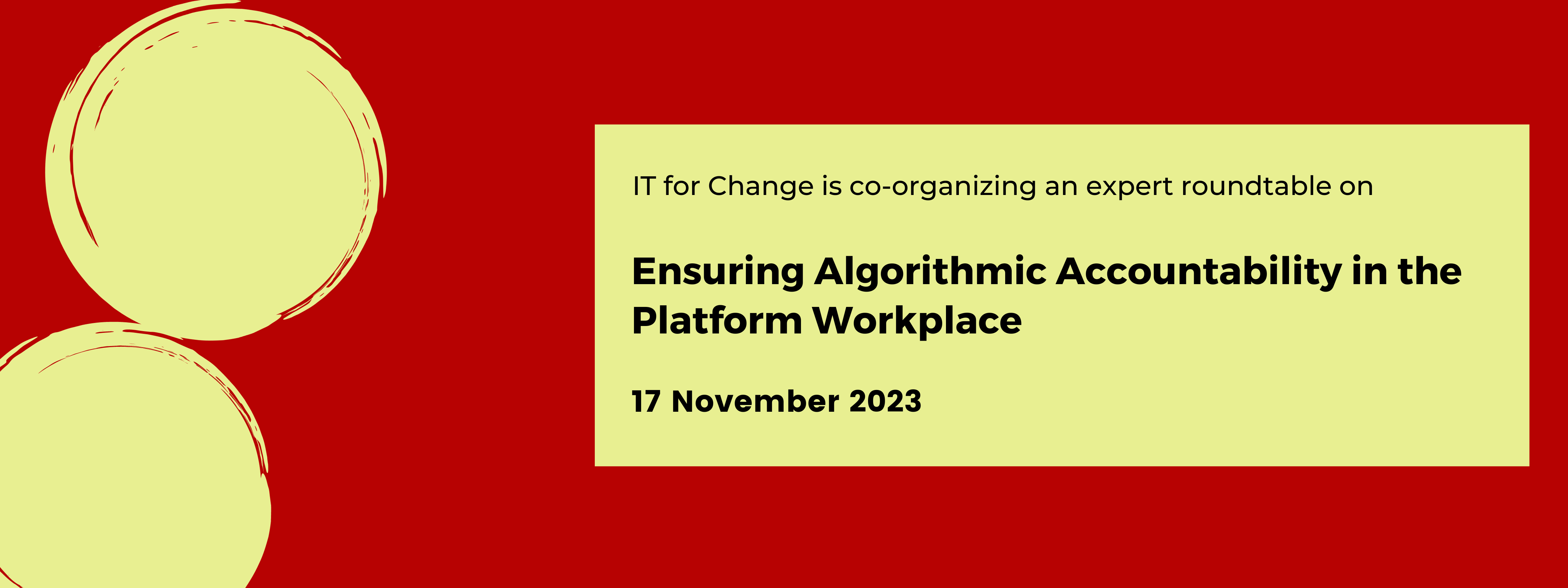 Ensuring algorithmic accountability in the platform workplace it for